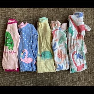Bundle of 24 month toddler girl pajamas
